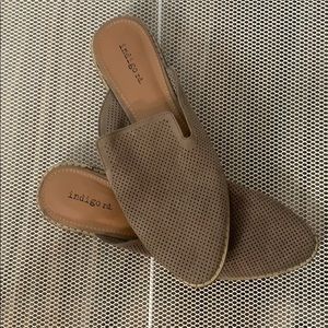 Taupe mules 8.5